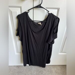 Faded Glory Black Short Sleeve Women's Top